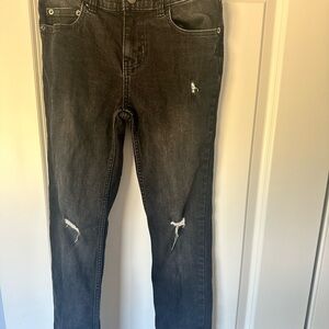 Stylish Black Distressed Jeans